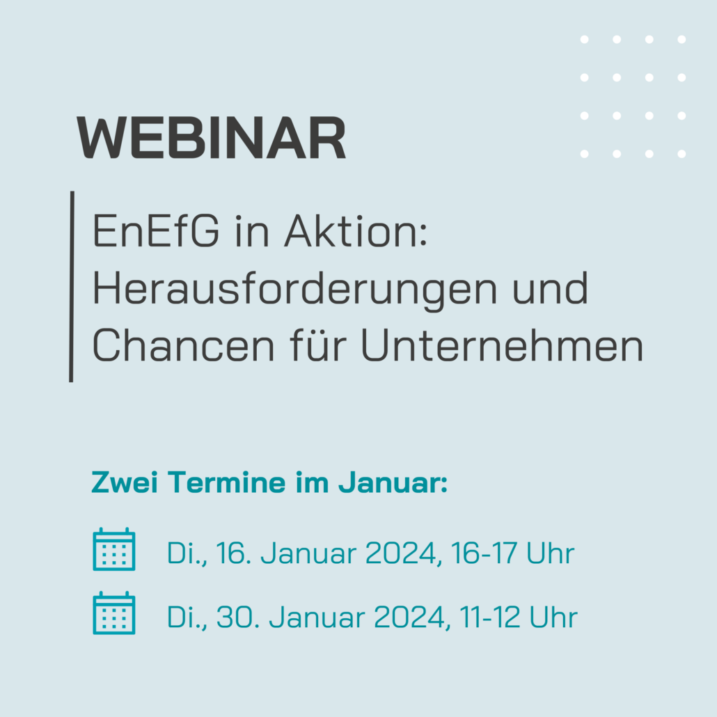 Webinar Alles Wissenswerte zum Energieeffizienzgesetz