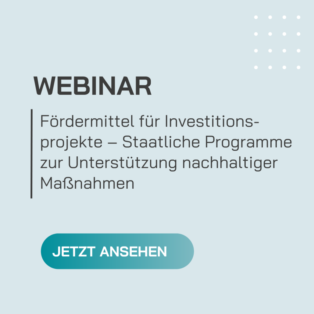 Webinar Aufzeichnung Fördermittel